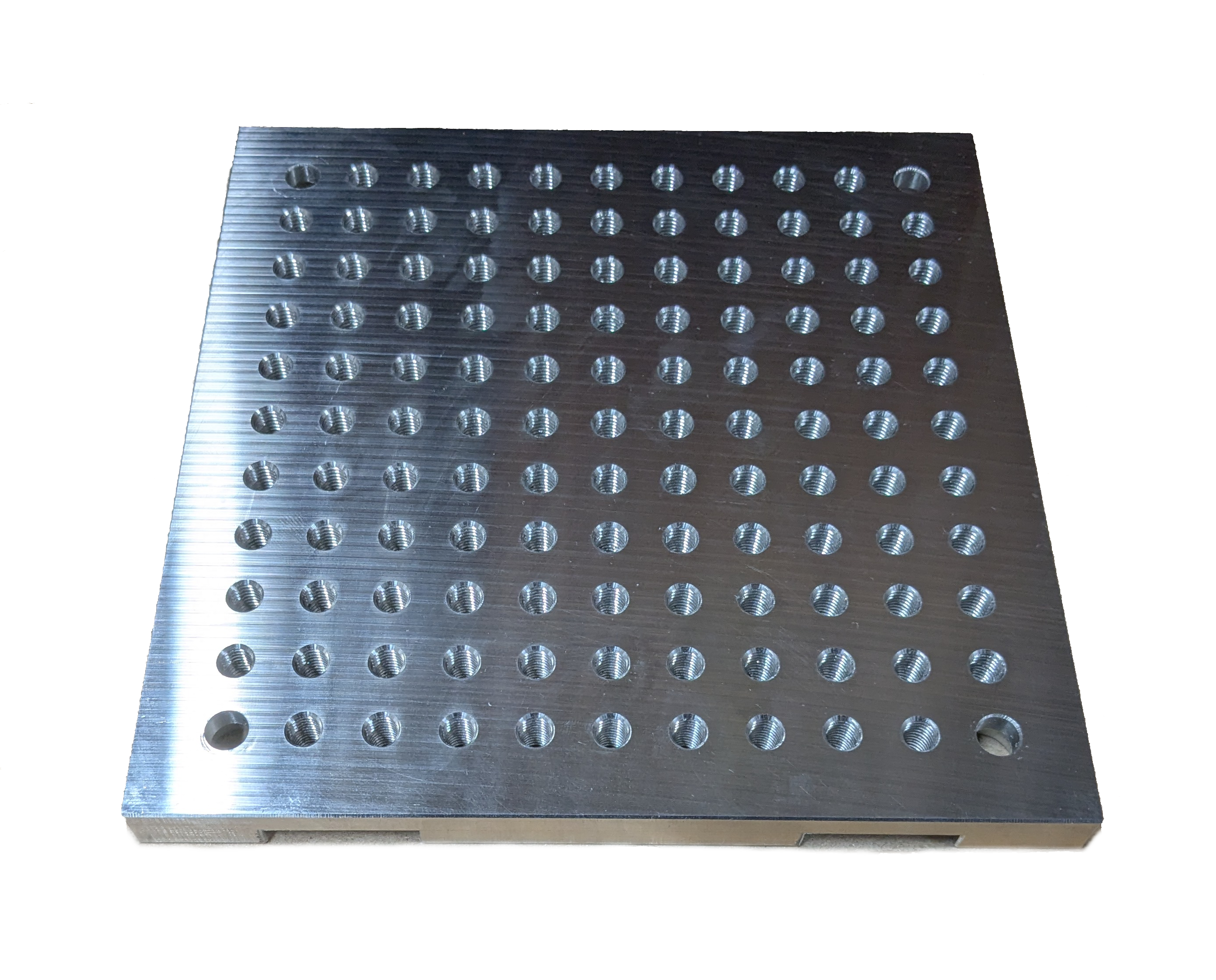 M6 - Fixture/Optical Plate Aluminium - 155mm x 155mm x 12mm -12.5mm hole spacing