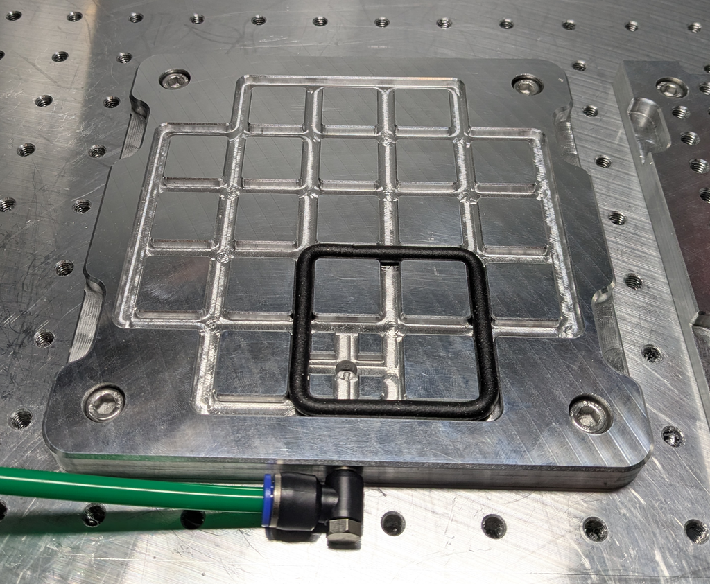 Vacuum clamping table grid - 155x155x15mm- CNC Machining, Metalworking