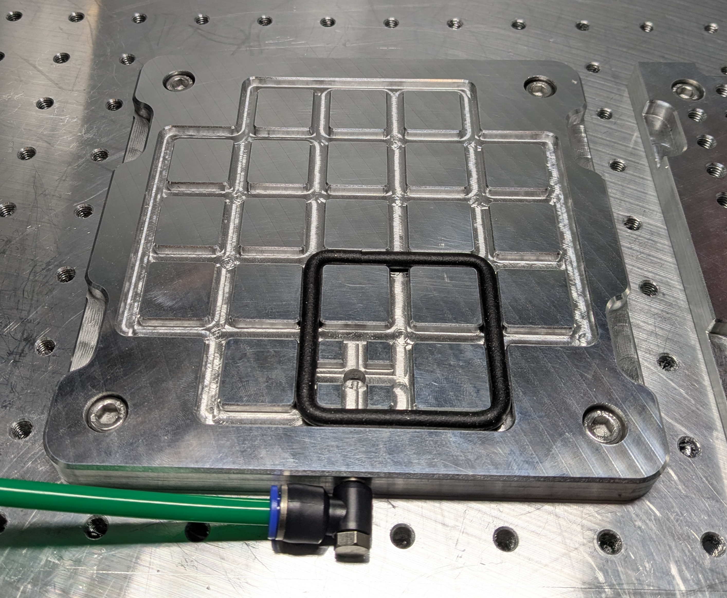 Vacuum clamping table grid - 155x155x15mm- CNC Machining, Metalworking